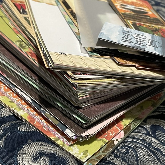 Lot 100 Plus 6x6 8x5 Scrapbook Paper Open Packs‎ Single Sheets Varied - Picture 2 of 11